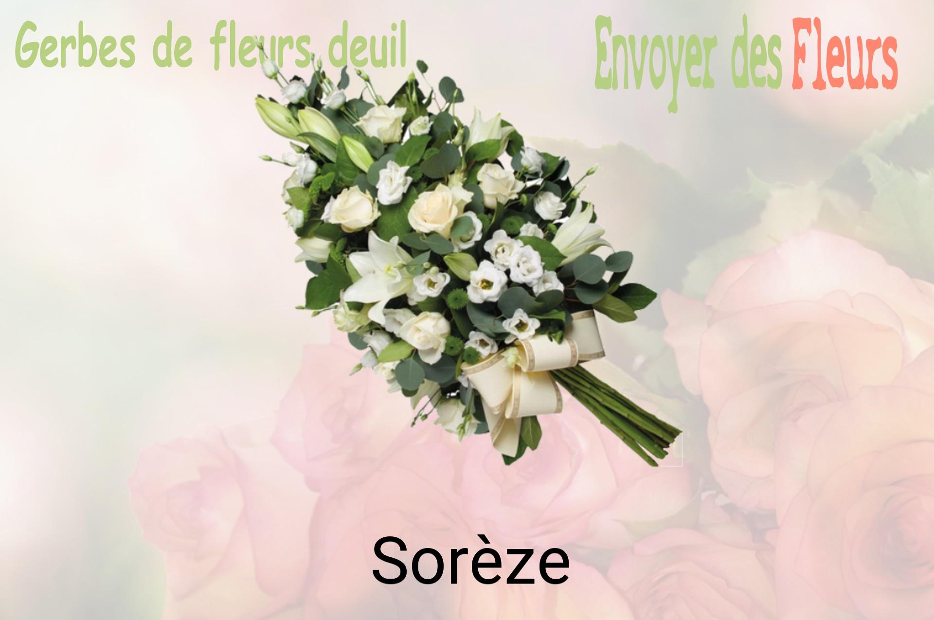 Gerbe de fleurs de deuil livrée à Sorèze